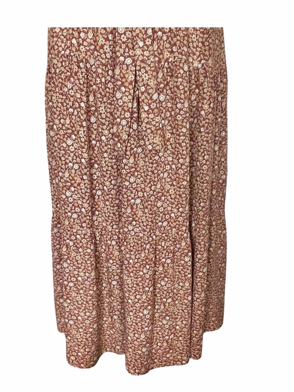 Women's Knox Rose Midi Dress Floral with Tie Waist Flowy Sleeves Boho Fall Dress - Picture 7 of 9
